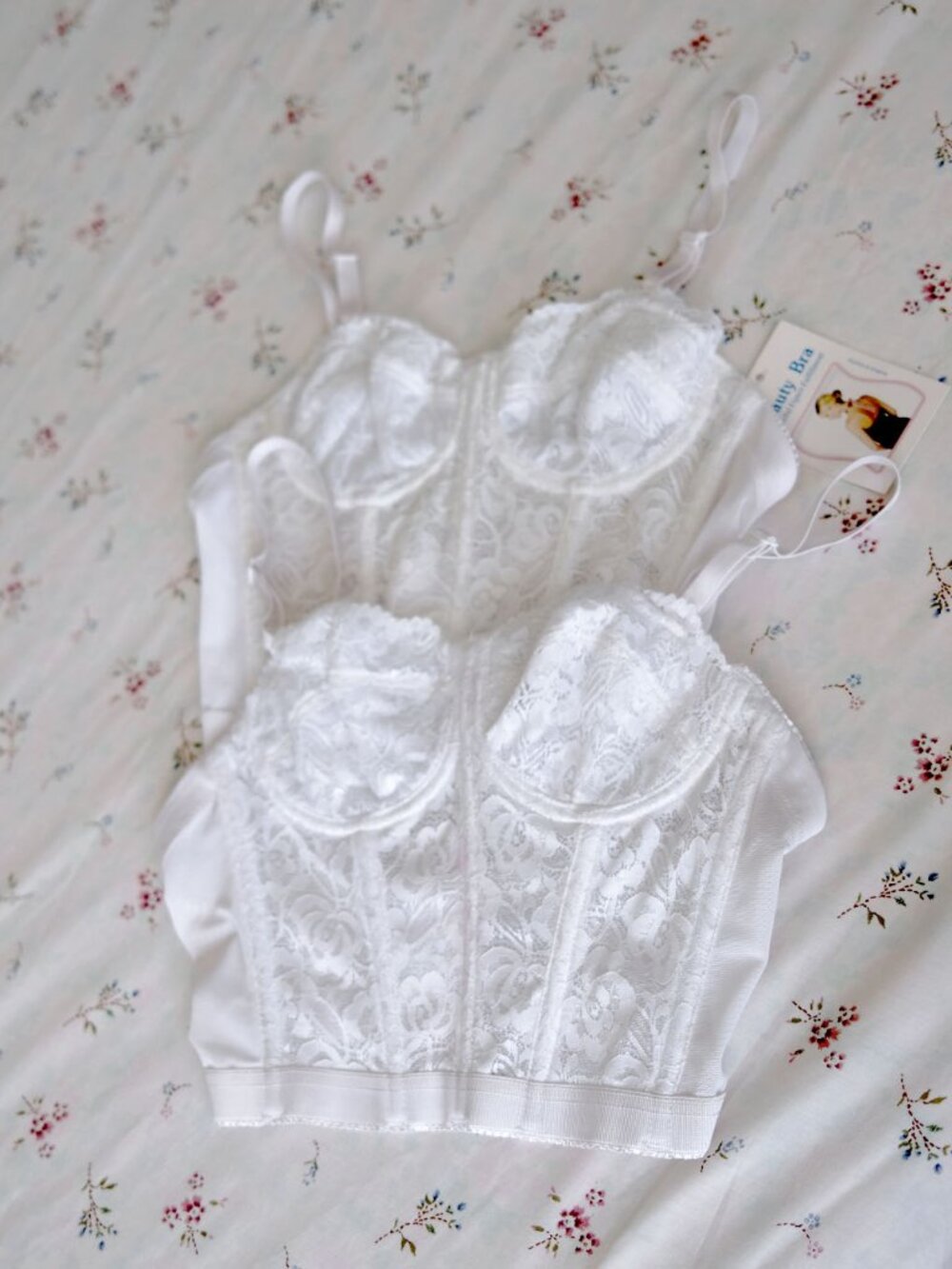 Beauty Bra White Lace Bustier Corset Top Size Small NWT BUNDLE